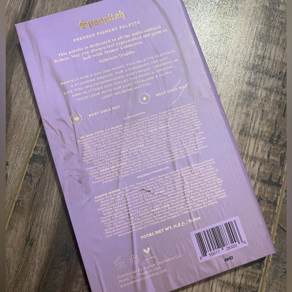 Alamar Cosmetics Spanglish Pressed Pigment Palette - Picture 2 of 3